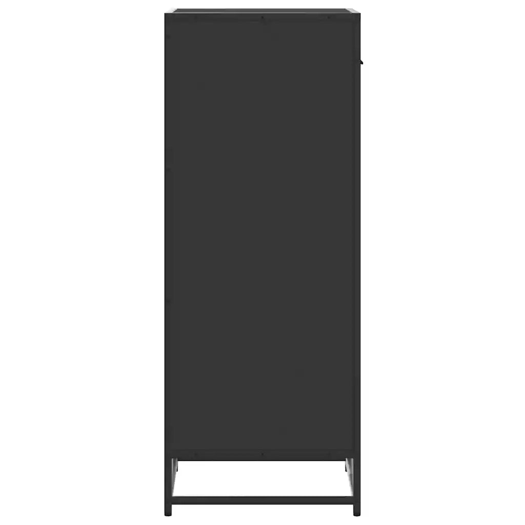 vidaXL Scarpiera Nera 48x38x97,5 cm in Legno Multistrato