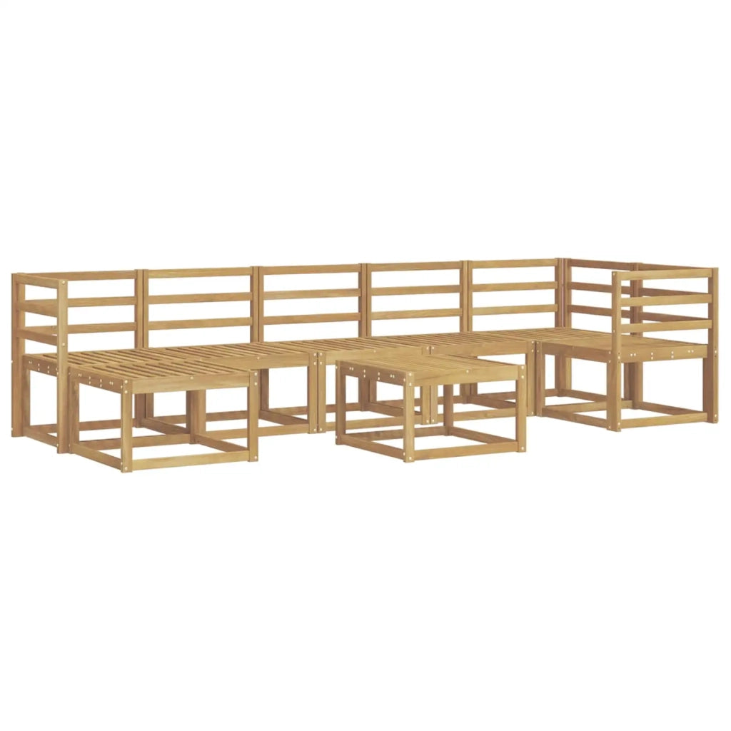 Set di divani da esterno 8 pcs Bianco Legno di Acacia Massello 3387963