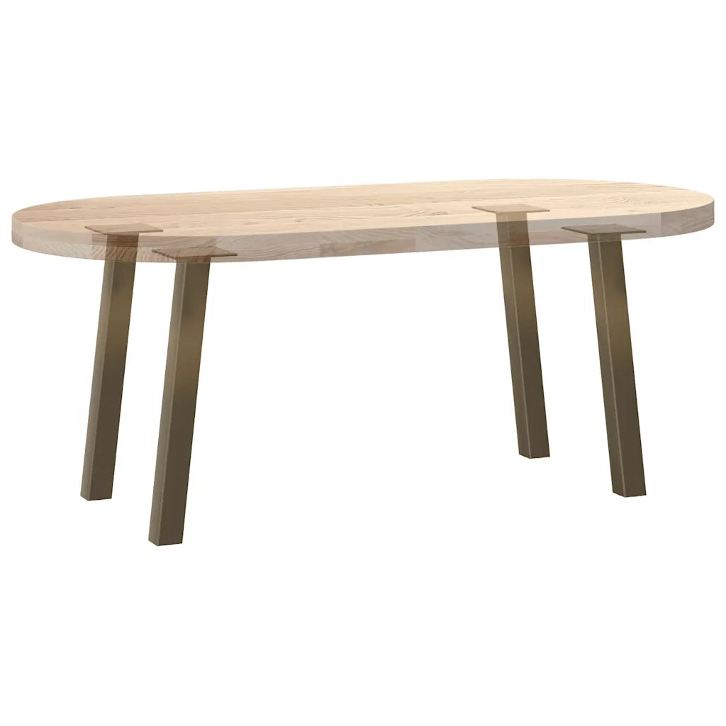 Gambe per tavolino da caffè 4 pz in acciaio naturale 42 cm Acciaio 4012491