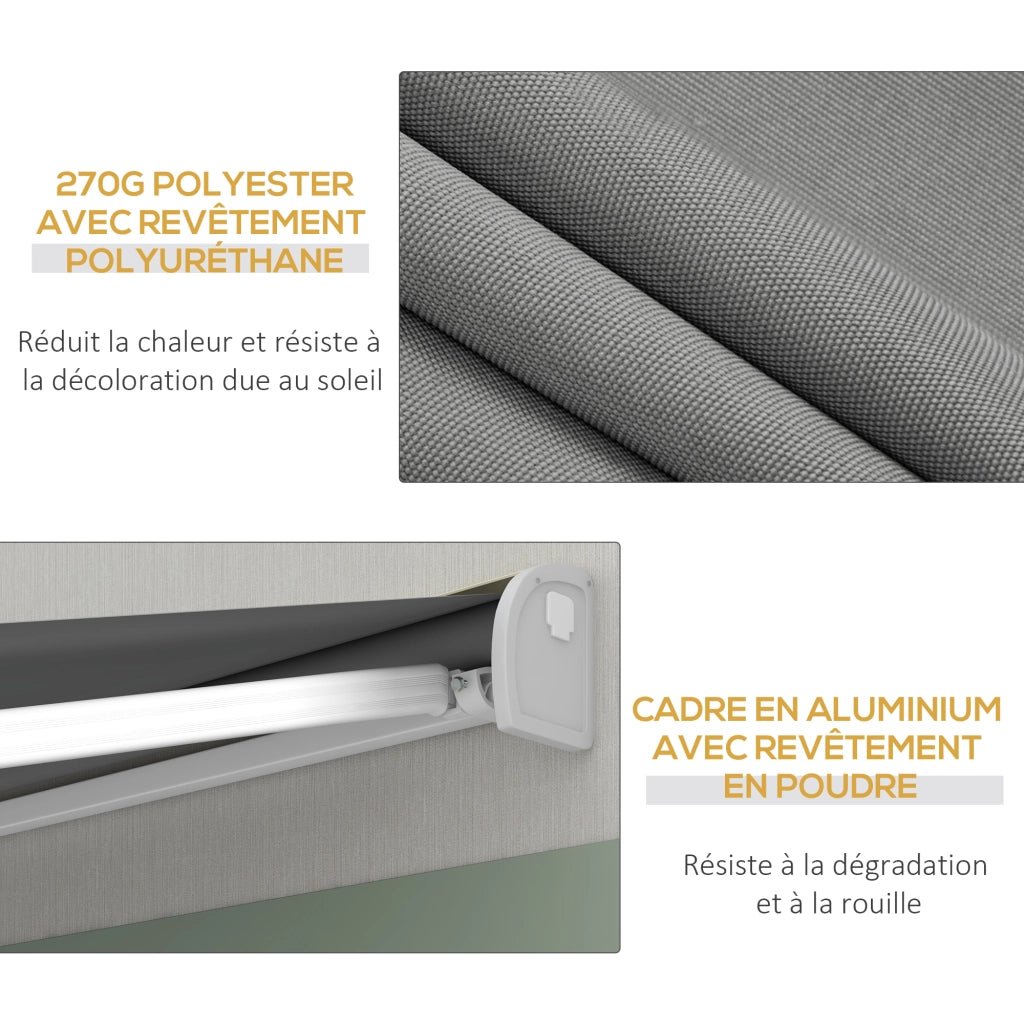 Tenda da esterno motorizzata ¨C zephmum ¨C grigio chiaro 3x2.5m