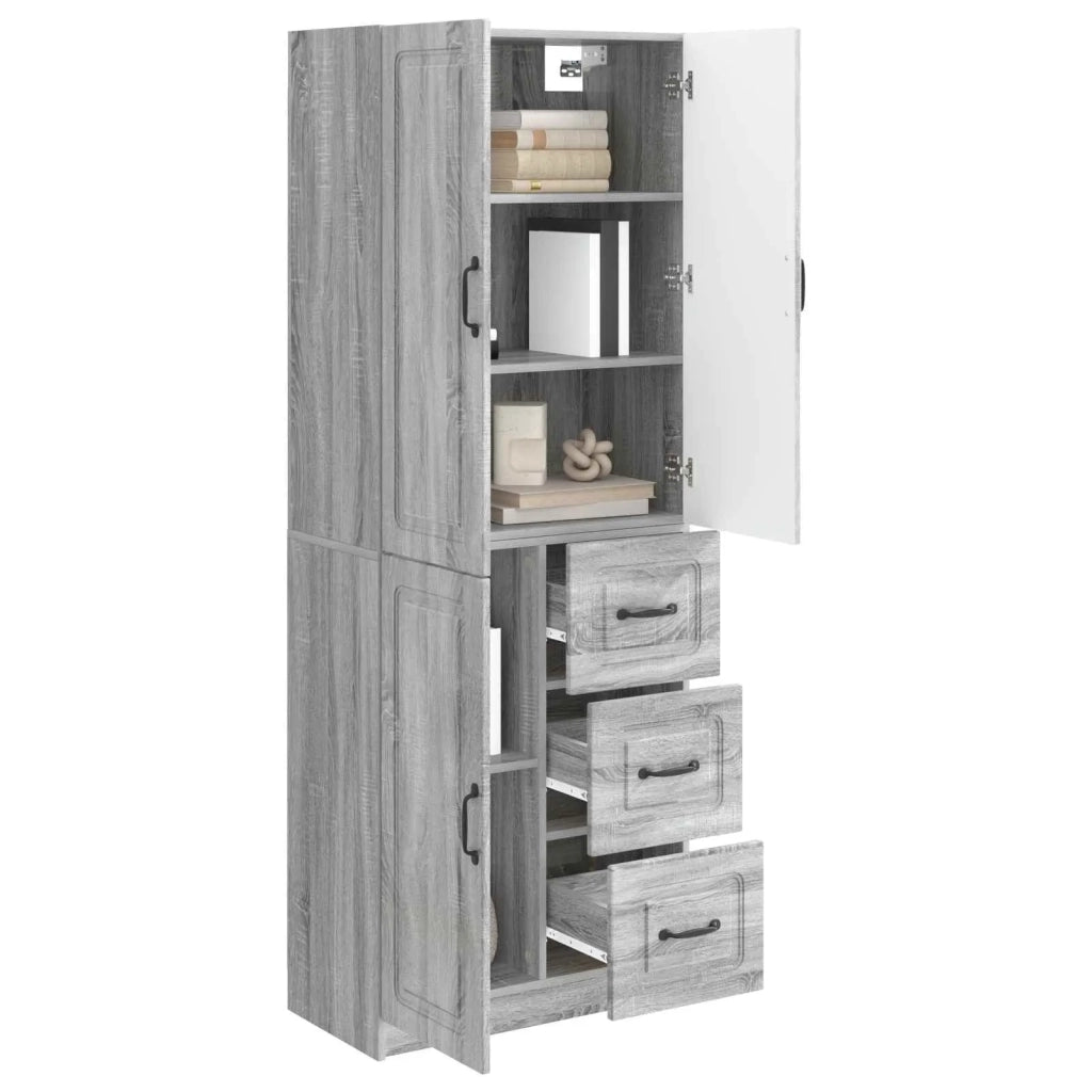 Set di armadi 2 pcs Sonoma grigio Legno ingegnerizzato