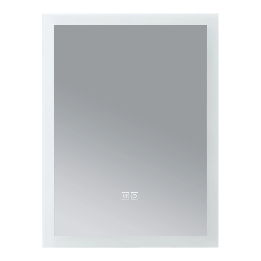 Specchio LED da Parete Scafa Multifunzionale Cornice Bianca 45 x 60 cm pro.tec