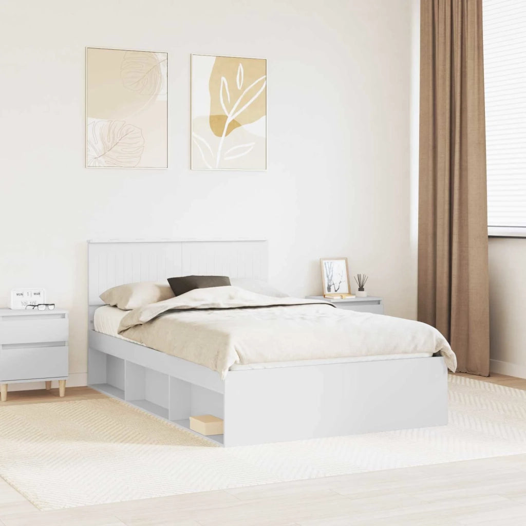 Struttura del letto Bianco 120 x 200 cm Pino massello 3410618