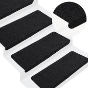 Tappetini Autoadesivi per Scale 15 pz 65x28 cm Nero cod mxl 78710