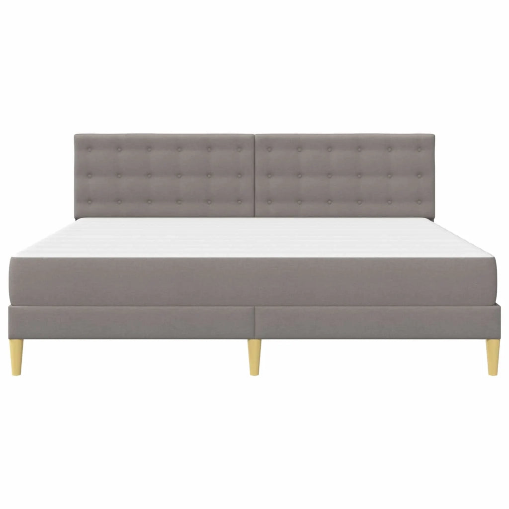Struttura letto con materasso Tortora 200 x 200 cm Tessuto 3415131