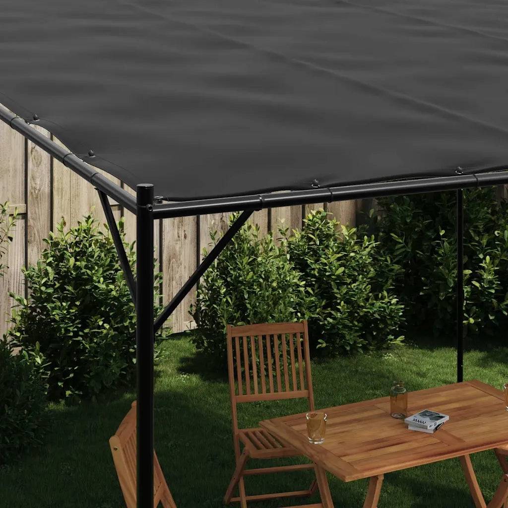 Gazebo Antracite 4x4 m 180 g/m² Tessuto e Acciaio 362465