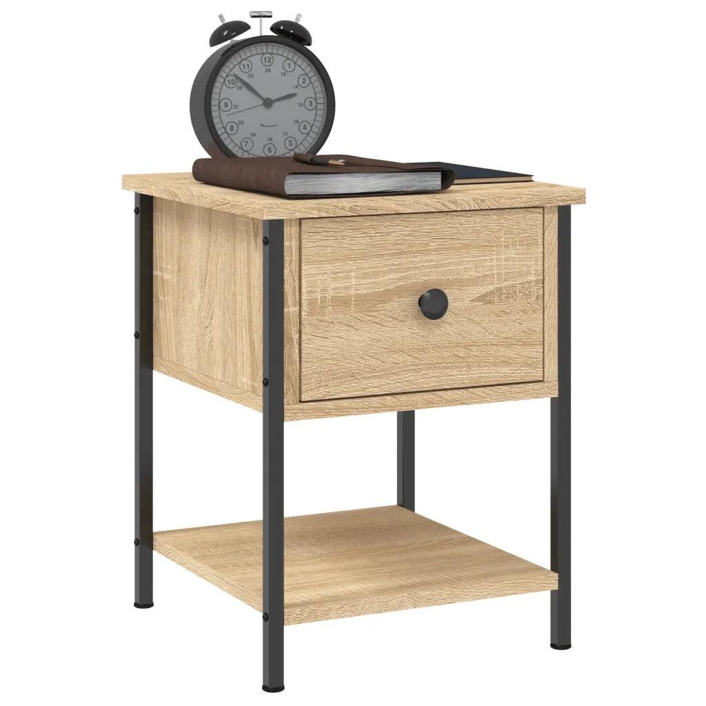 Comodino | Armadio da Notte | Mobiletto da notte Rovere Sonoma 34x35,5x45 cm in Legno Multistrato