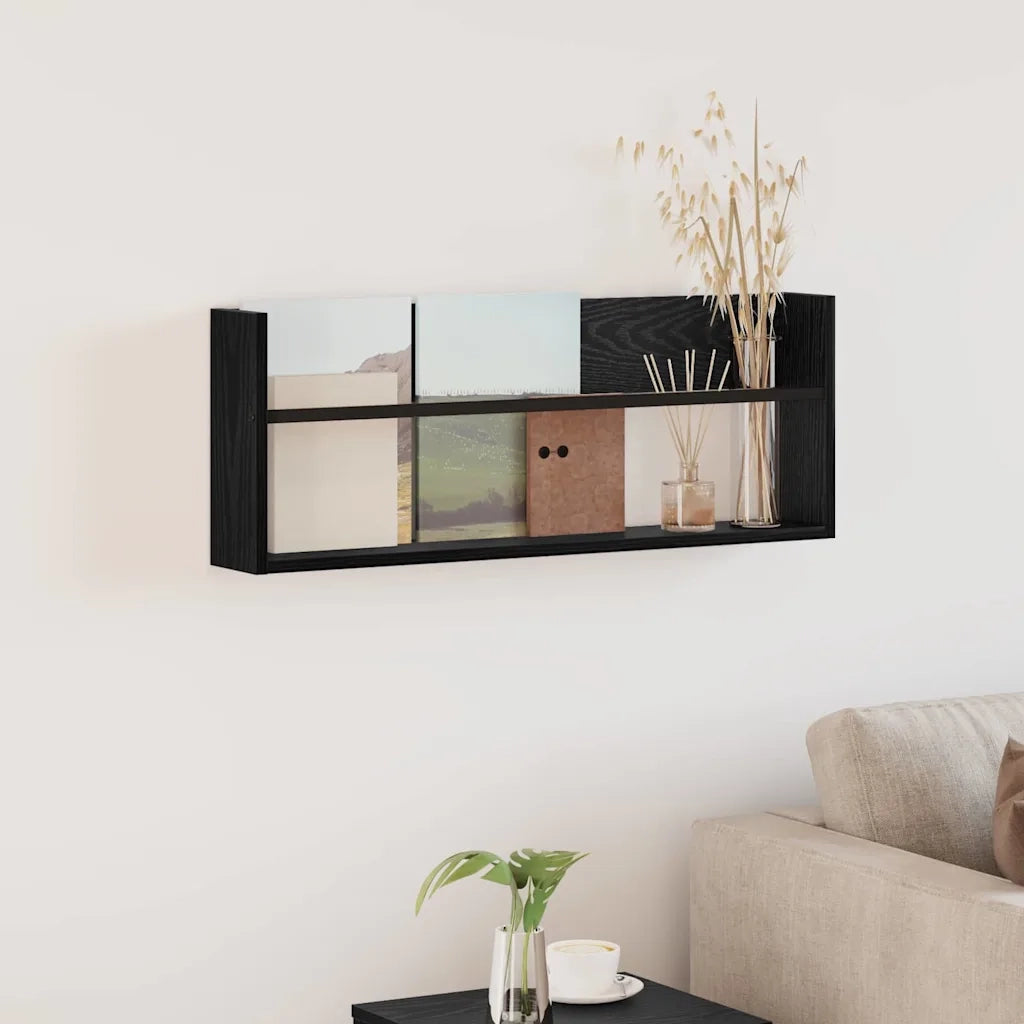 Scaffale per riviste Rovere Nero 80 x 12 x 30 cm CFW5492575