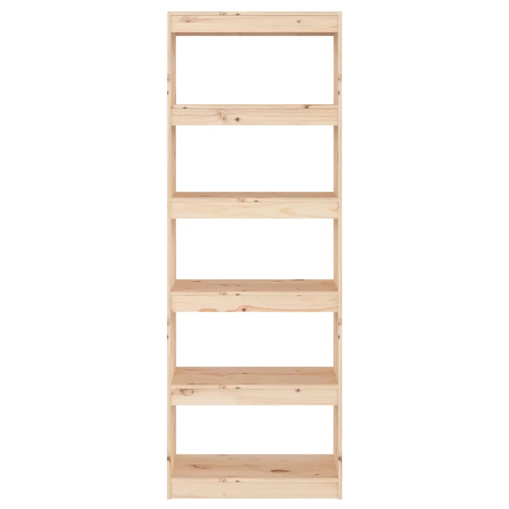 Libreria Divisorio-Scaffale per Libri-Mobile di Stoccaggio Grigio 60x30x167,5 cm in Massello di Pino 722102