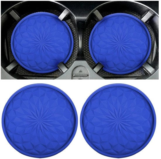Set di 2 piedini autoadesivi in PVC, tappeti antiscivolo per tazze, tazze antiscivolo integrate negli ornamenti, piedini (blu)