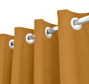 Tenda Semioscurante 140 x 290 Cm Moderne Con Occhielli  Ocra - 1 Tenda