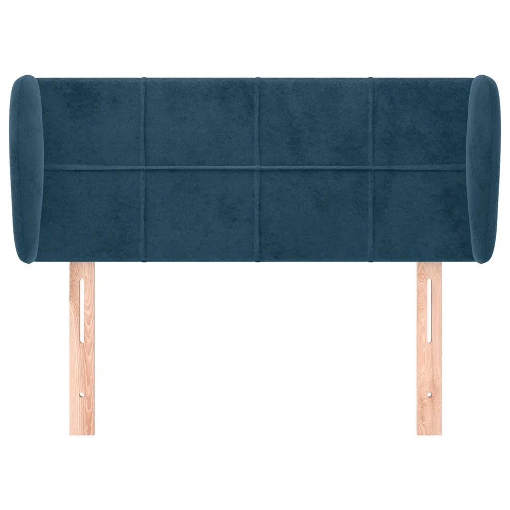 Testiera ad Orecchio Blu Scuro 83x23x78/88 cm in Velluto
