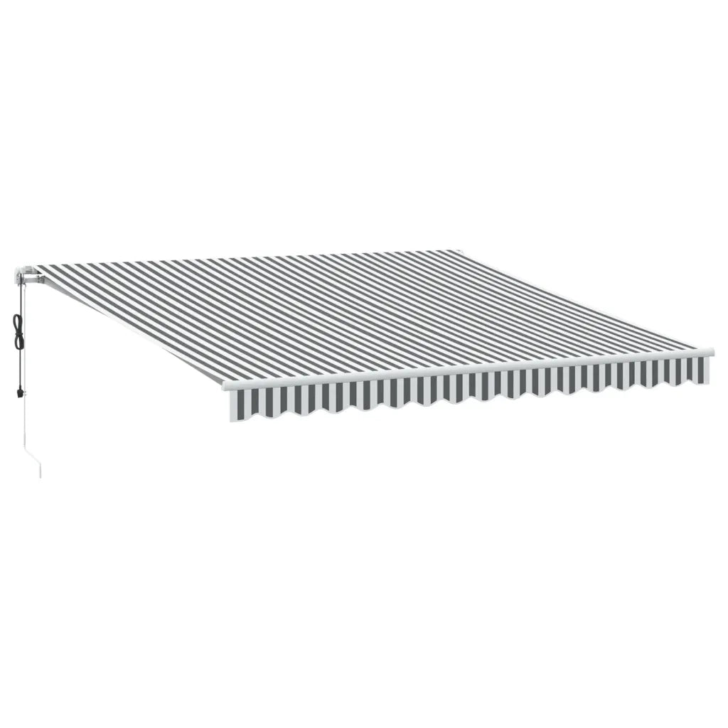 Tenda Sole Retrattile Automatica 400x350 cm Antracite e Bianco