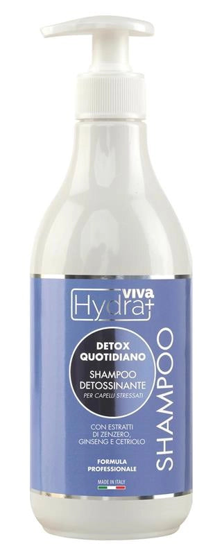 HYDRA VIVA SHAMPOO DETOX QUOTIDIANO PER CAPELLI STRESSATI CON ESRATTI DI ZENZERO GINSENG E CETRIOLO 500 ML