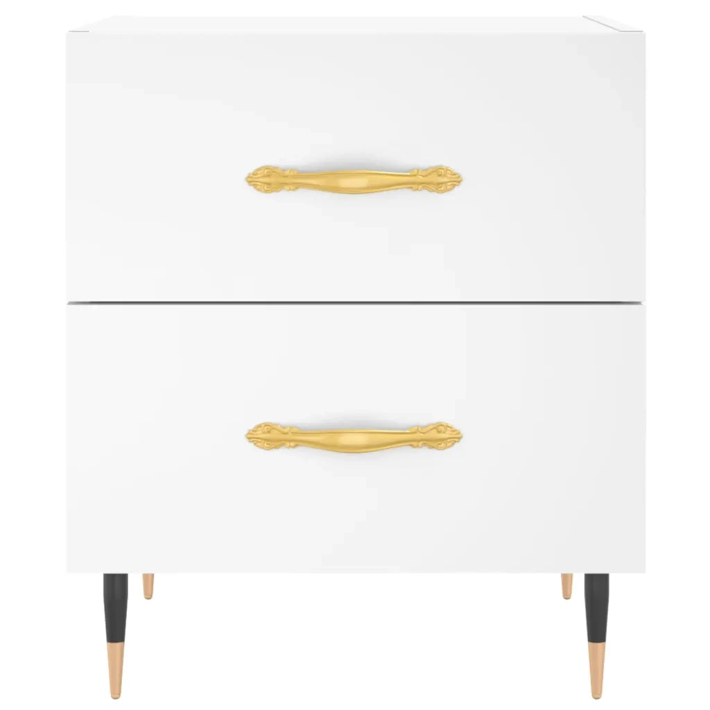 Comodino Bianco 40x35x47,5 cm in Legno Multistrato 827260