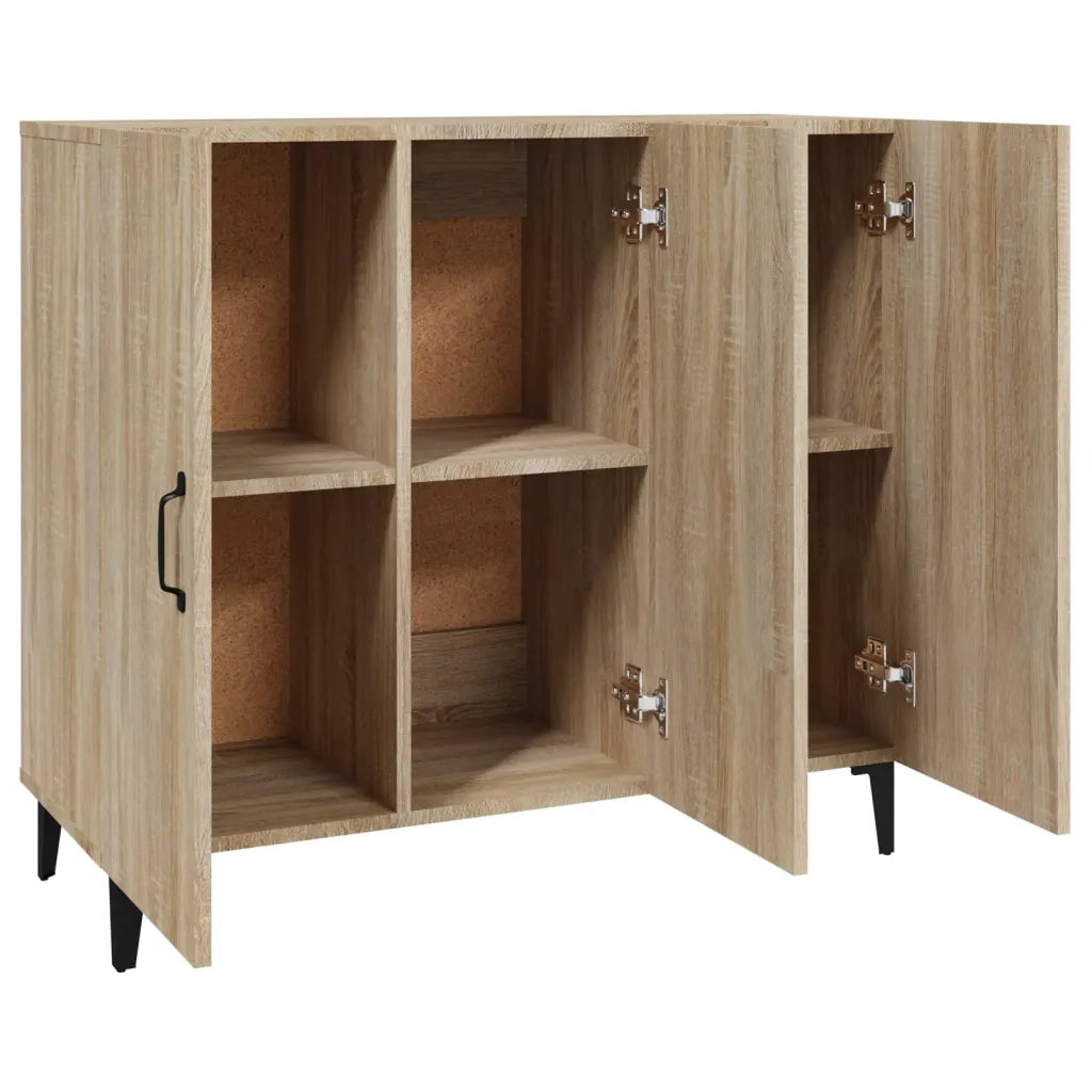 Credenza Rovere Sonoma 90x34x80 cm in Legno Multistrato 812504