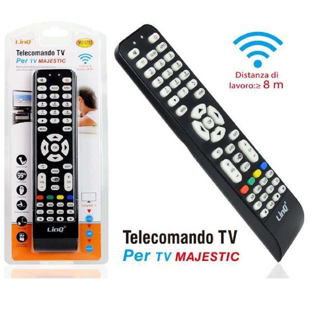 Trade Shop - Telecomando Universale Per Tv Majestic Led Lcd Universal Remote Control Mj-5732 -