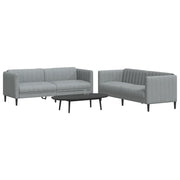 Set di Divani 2 pz Grigio Chiaro in Tessuto 3209238