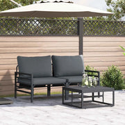 vidaXL Set Divano da Giardino 3 pcs Antracite Acciaio