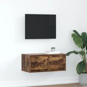 Mobile Porta TV Rovere Fumo 60x31x25,5 cm in Legno Multistrato 861498