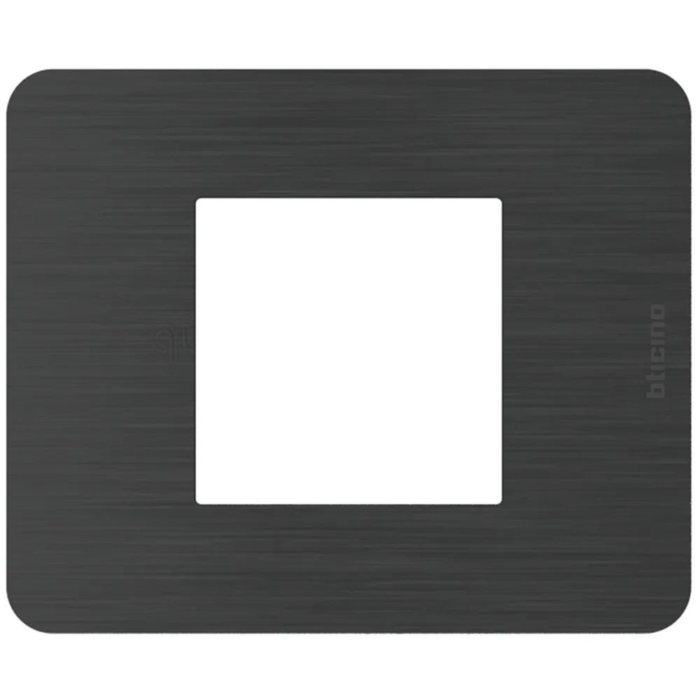 Placca Bticino MatixGO Effects 2 moduli Black Nick JA4802EN