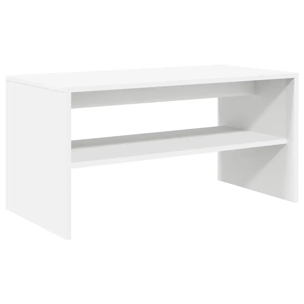 Mobile porta TV/tavolino da caffè funzionale dal design moderno 60 x 40 x 40 cm legno composito bianco 02_0051219