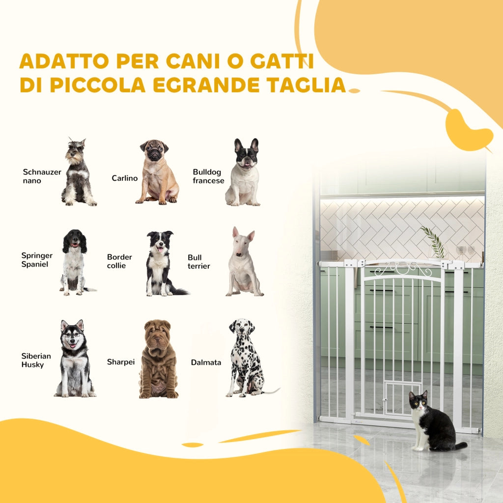 Cancellino per Cani e Gatti Regolabile ¨C zephmum ¨C Bianco 76-104x106 cm