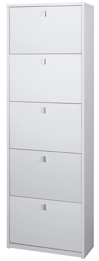 KIT SCARPIERA 5 ANTE A RIBALTA H190 L63 P29 Cm FINITURA BIANCO FIAMMATO SARMOG Sk565k