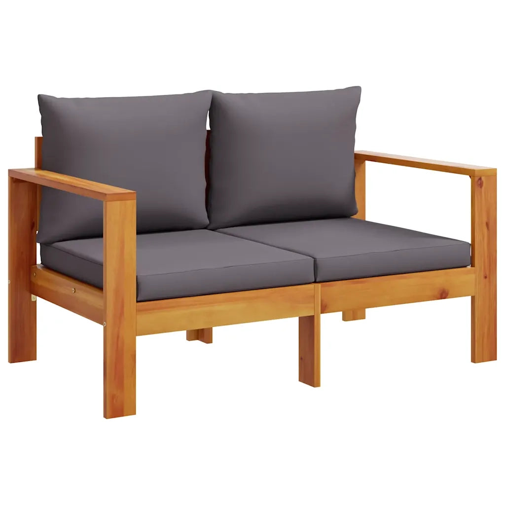Divano da Giardino con Cuscini 2 Posti-Sofa da giardino Legno Massello di Acacia 626629