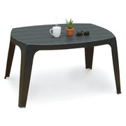 Mclendon, Tavolino da Esterno 2 Posti Made in Italy, 76x49x43h cm Nero Antracite