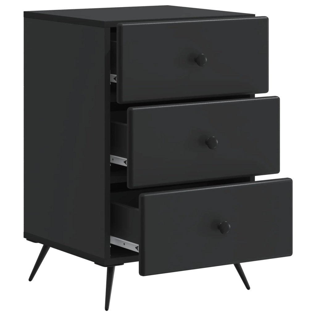 Armadio da Notte Nero 43 x 41 x 66,5 cm Legno ingegnerizzato 895476