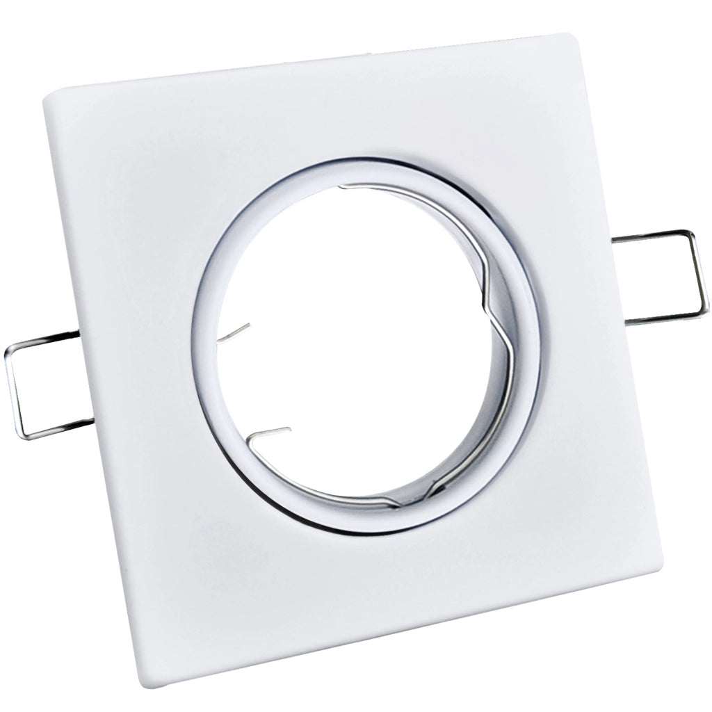 Faretto incasso quadrato bianco orientabile 3x MR16 Polux