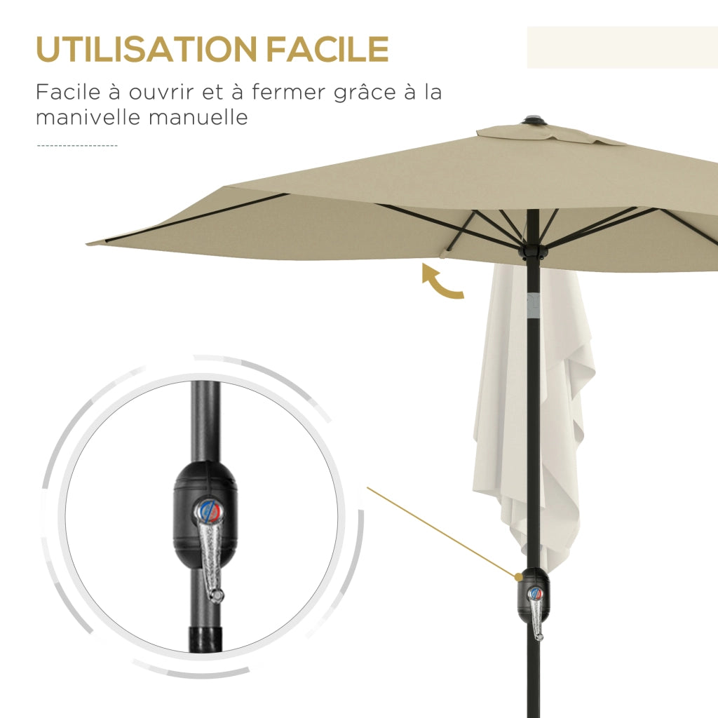 Parasole rettangolare inclinabile 2x3 m ¨C zephmum ¨C crema