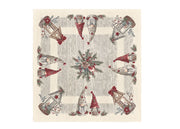 Tovaglia Centrotavola Centrino Tavolo Fantasie Natalizie Cinigliato Piazzato Made Italy - 90x90 - Magic Noel