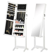 Armadietto Portagioielli con Specchio e Serratura ¨C zephmum ¨C Bianco, 30x40x15 cm