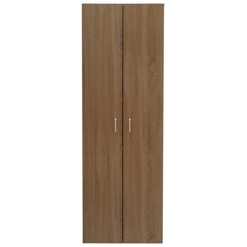 Armadio 2 Ant E 4 Ripiani 60x34x180 Colore Quercia