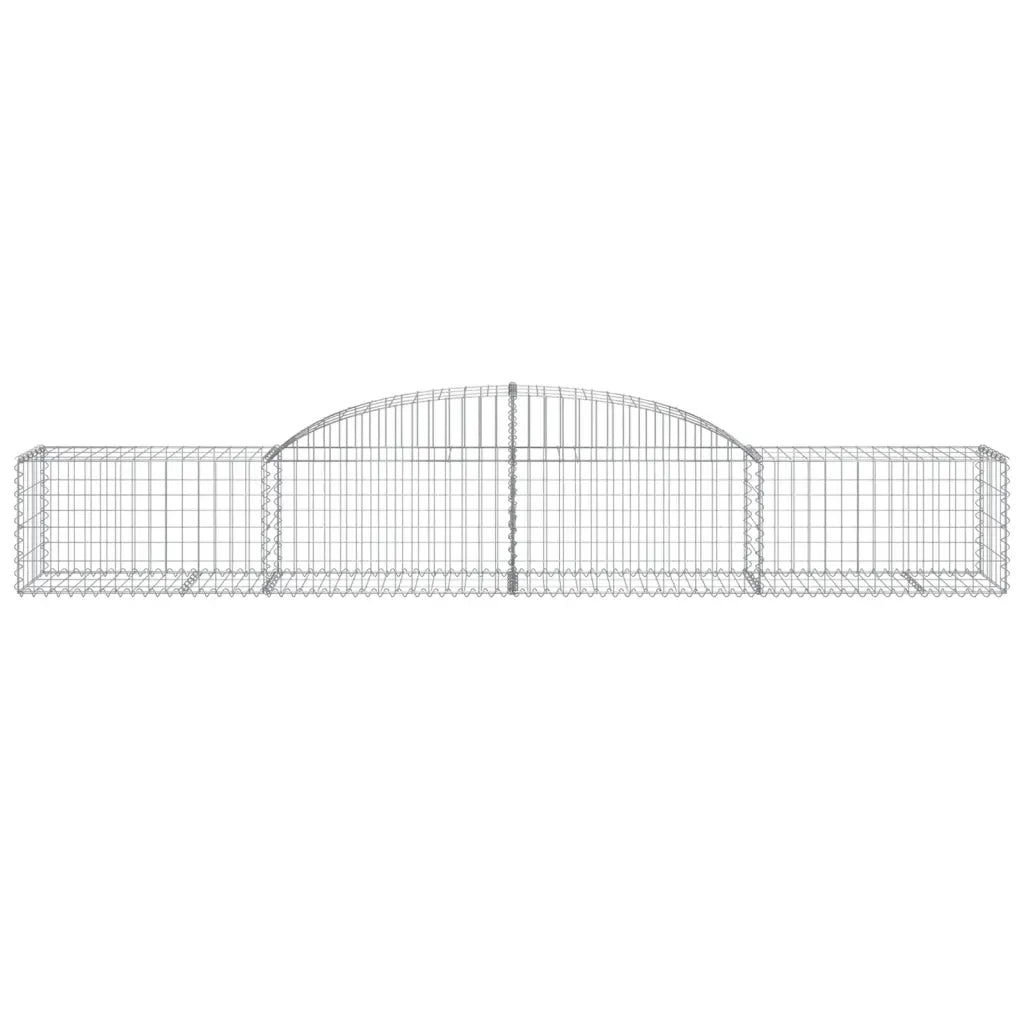 Cesti Gabbioni ad Arco 10 pz 300x30x40/60 cm Ferro Zincato 3146655
