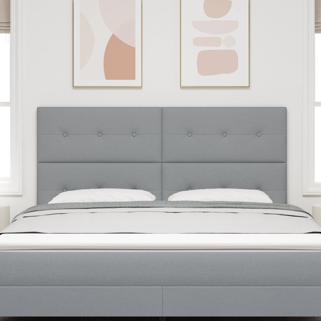 Testiera  Button Tufted Grigio chiaro 180 cm Tessuto
