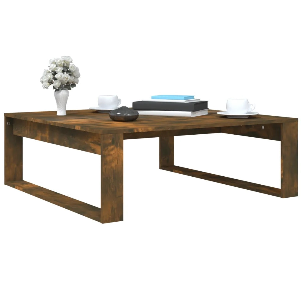 Tavolino da salotto | Tavolino da caff¨¨ | Tavolino da Soggiorno Rovere Fumo 100x100x35 cm Legno Multistrato
