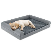 Cuccia ortopedica per cani a forma di uovo 113 x 89 x 18 cm supporto ottimale e facile manutenzione tessuto grigio 20_0012353