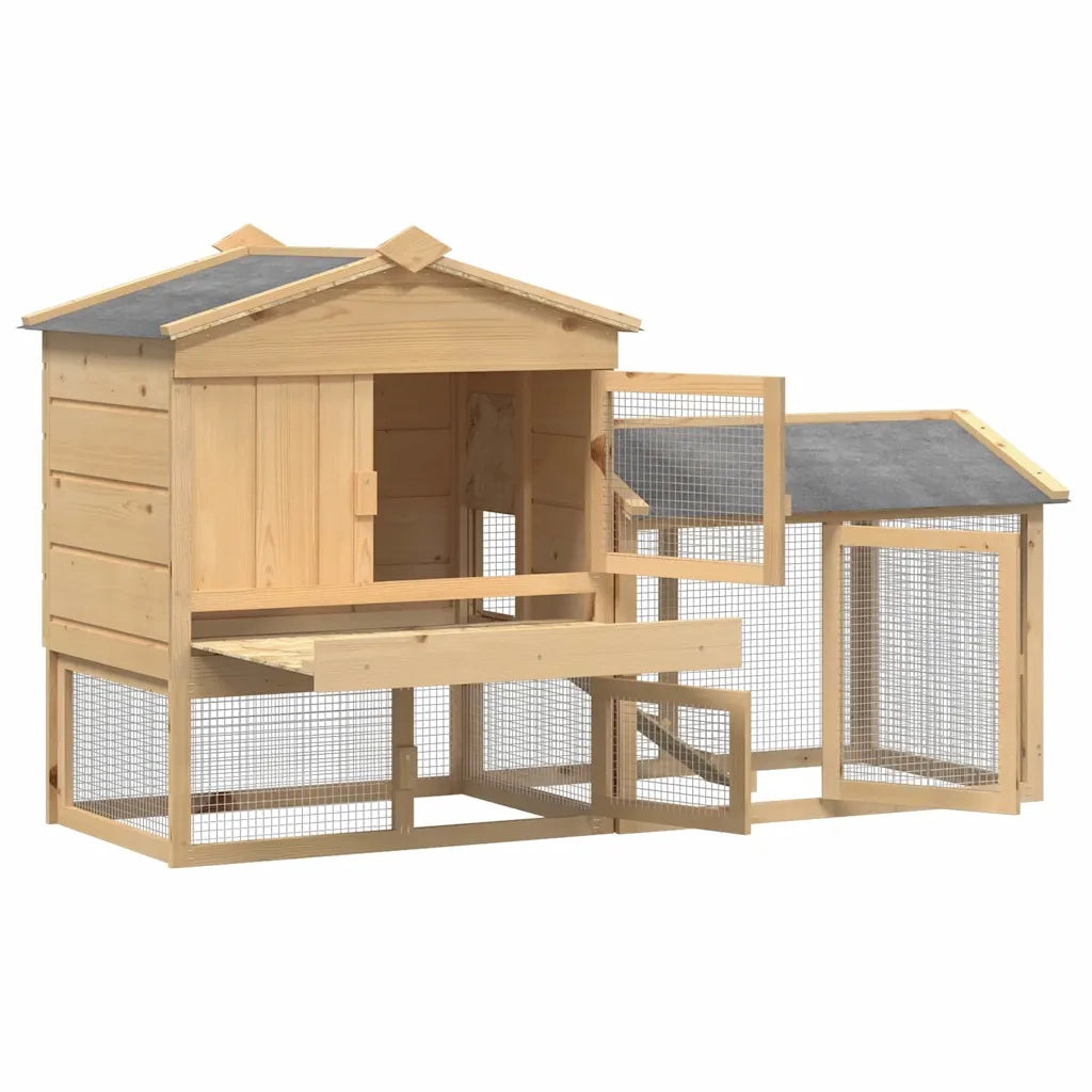 vidaXL Pollaio Marrone 150 x 60 x 89 cm