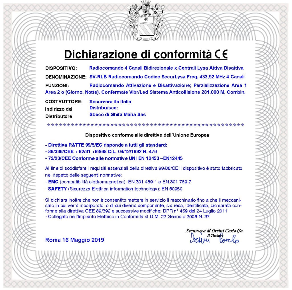 Sensore Magnetico Wireless Fr. 433,92 MHz Rilevatore Sismico Regolabile Per Antifurto Ingresso NC e Contaimpulsi Per Switchallarm Codice SecurLysa Anticollisione Rileva Trapano e Tentativi di Scasso