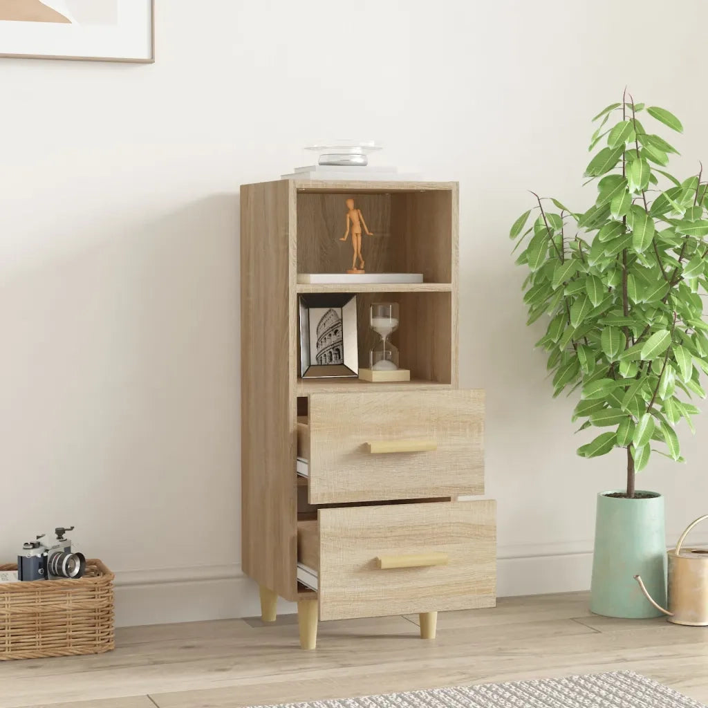 Credenza Rovere Sonoma 34,5x34x90 cm in Legno Multistrato cod mxl 9656