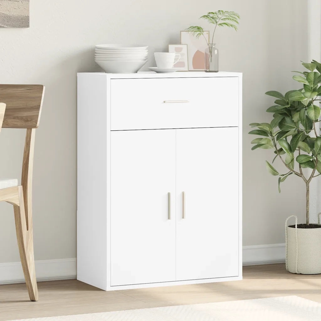 Credenza | Madia | Buffet da pranzo | Armadio da pranzo Bianca 60x30x84 cm in Legno Multistrato
