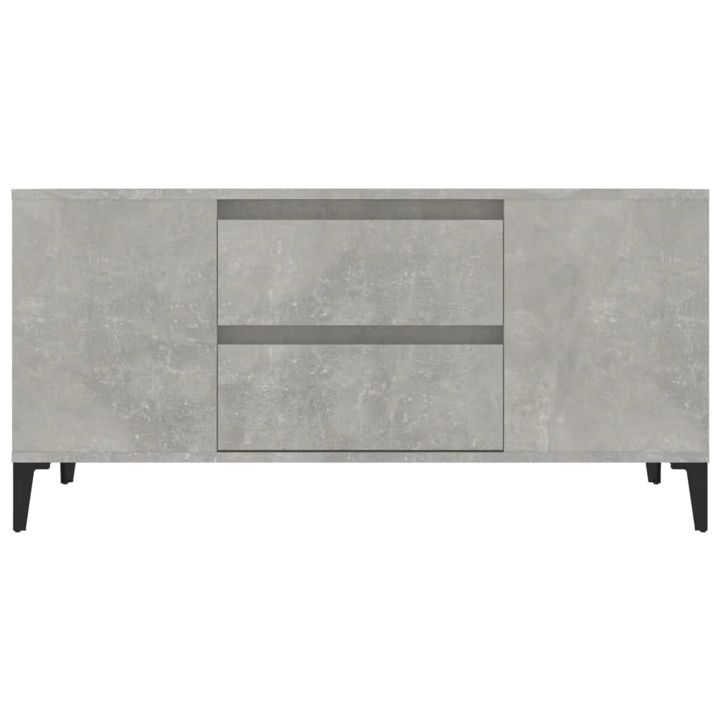 Mobile TV multimediale mensola TV credenza mobile TV sala da pranzo soggiorno camera da letto 102 x 44,5 x 50 cm legno ingegnerizzato grigio 02_0025620