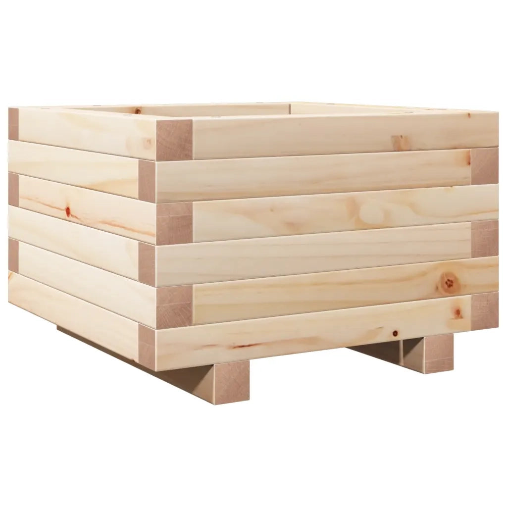 Fioriera da Giardino-Vaso da Esterno 40x40x26,5 cm in Legno Massello di Pino
