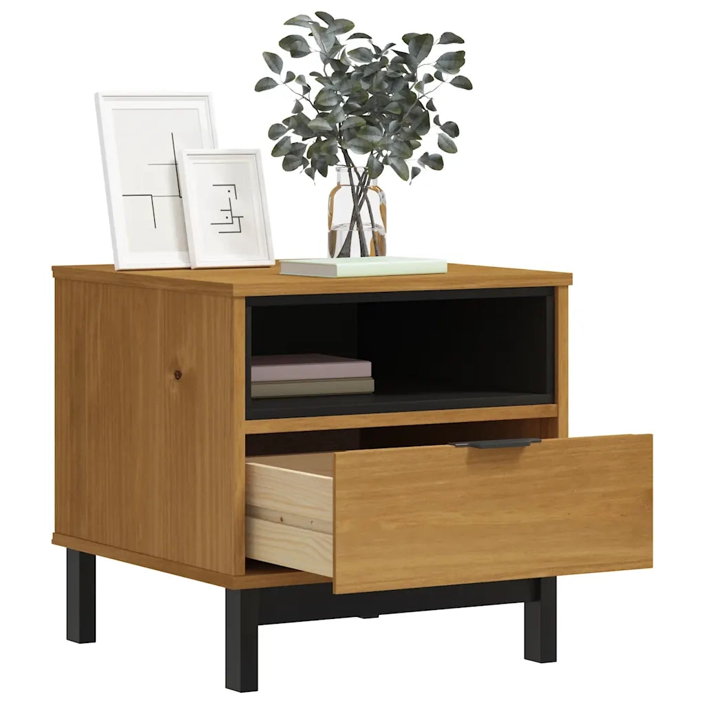 Tavolino | Tavolo laterale FLAM 50x50x50 cm in Legno Massello di Pino