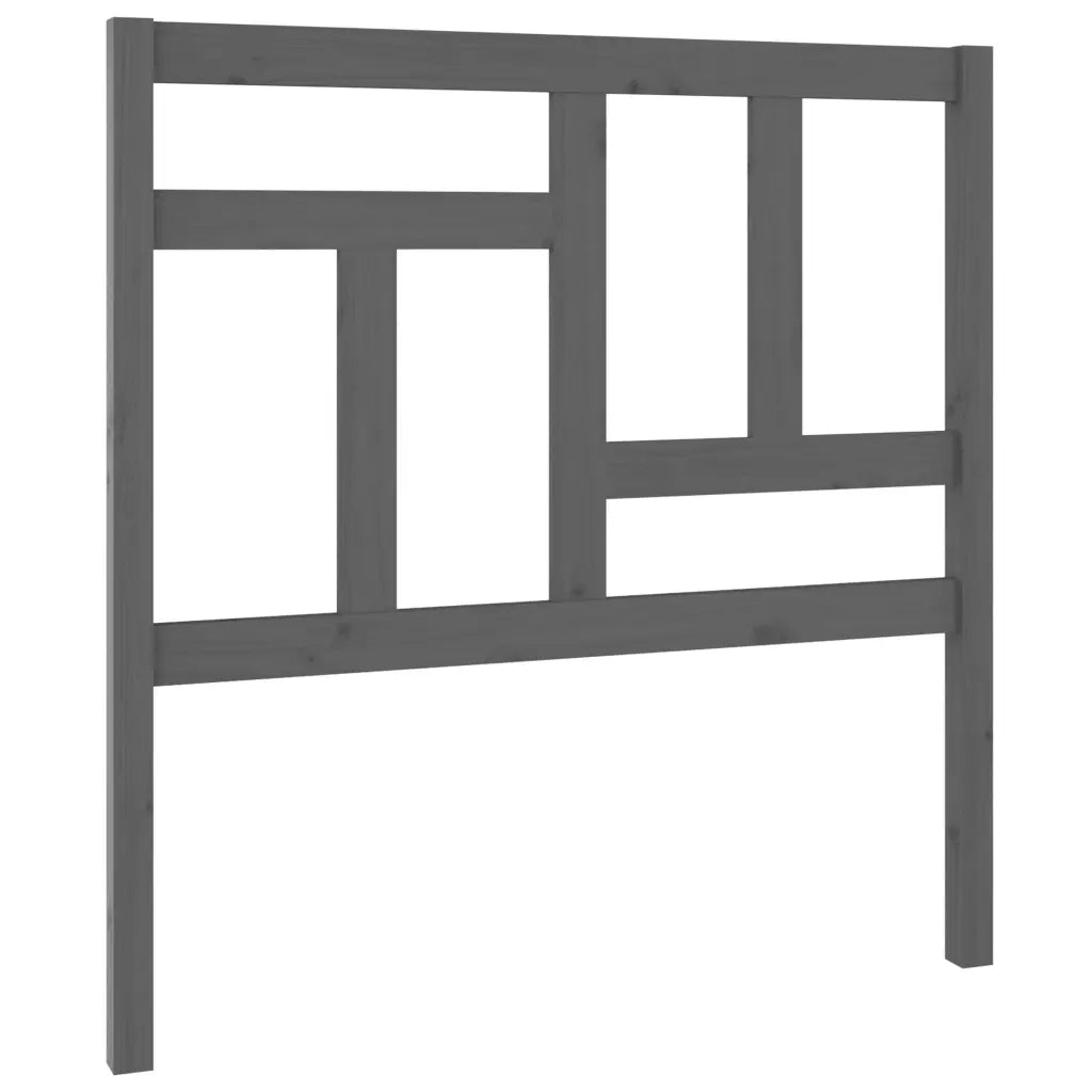 Testiera per Letto Grigia 95,5x4x100 cm Legno Massello di Pino 818952