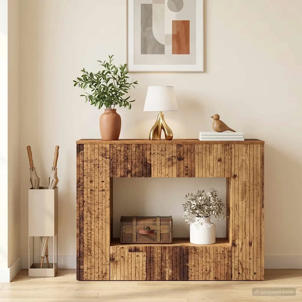 Tavolo consolle Rigato Legno vecchio 101 x 29 x 74 cm 899884