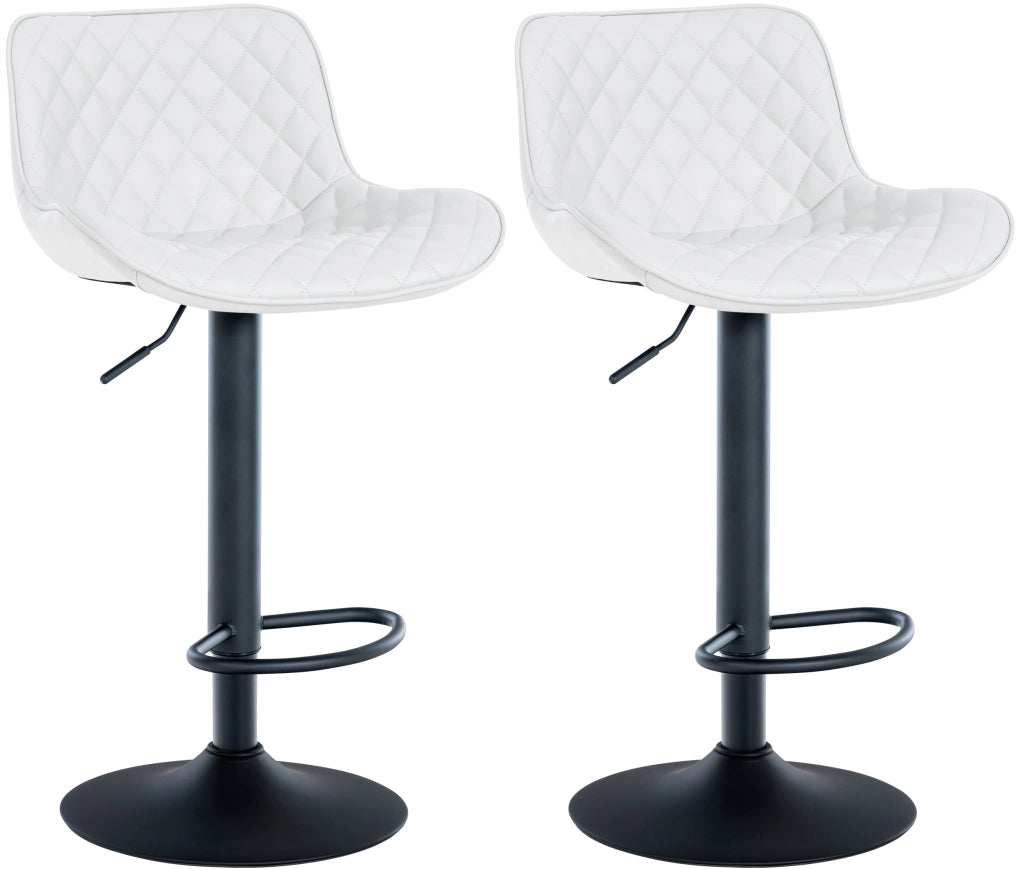 Set di 2 Sgabello da bar Minosa bianco,Finta pelle